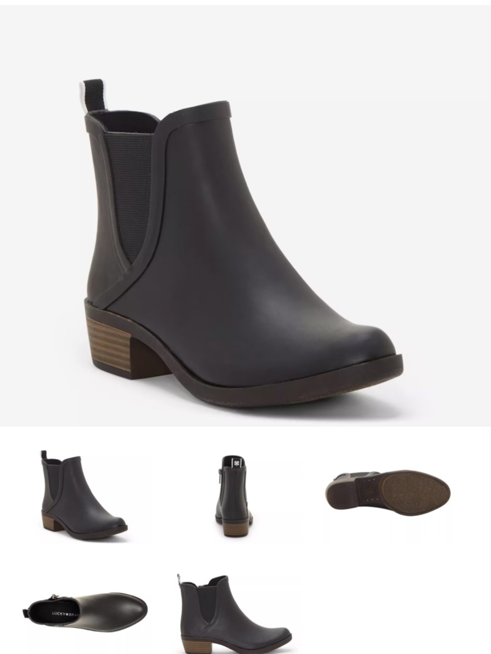 Classic Black Chelsea Ankle Bootie with Low Stacked Heel